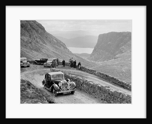 SS Jaguar saloon of DS Hand competing in the RSAC Scottish Rally, 1936 by Bill Brunell