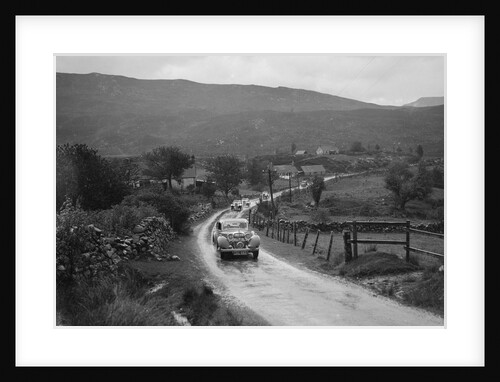 Singer Le Mans of WJB Richardson and SS Jaguar saloon of W Hetherington, RSAC Scottish Rally, 1936 by Bill Brunell
