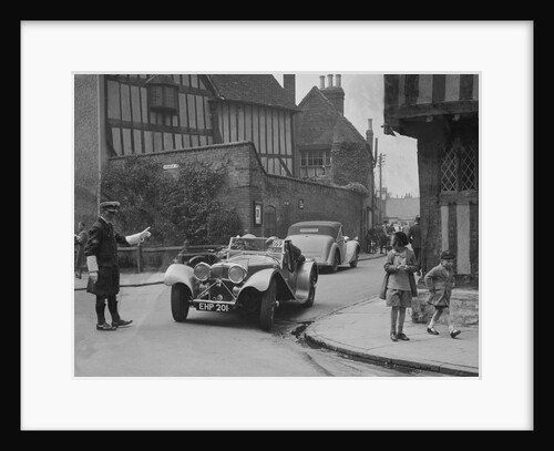 SS Jaguar 100 of SH Newsome competing in the RAC Rally, 1939 by Bill Brunell
