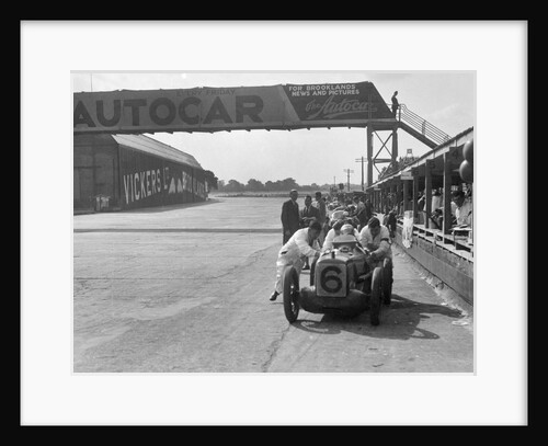 'Rubber Duck', works Austin 7 of Charles Goodacre in the pits, BRDC 500 Mile Race, Brooklands, 1931 by Bill Brunell