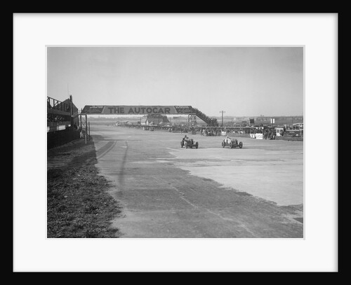 MG C types of the Earl of March and Harold Parker, BRDC 500 Mile Race, Brooklands, 1931 by Bill Brunell