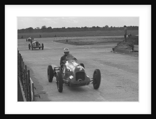 MG racing at Brooklands, Surrey, c1930s by Bill Brunell