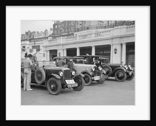 Invicta of DM Healey and a Standard Sportsman's saloon at the B&HMC Brighton Motor Rally, 1930 by Bill Brunell