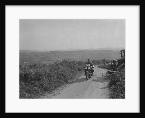 599 cc Panther motorcycle competing in the MCC Torquay Rally, 1938 by Bill Brunell
