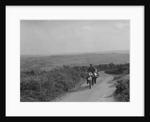 Motorcycle competing in the MCC Torquay Rally, 1938 by Bill Brunell