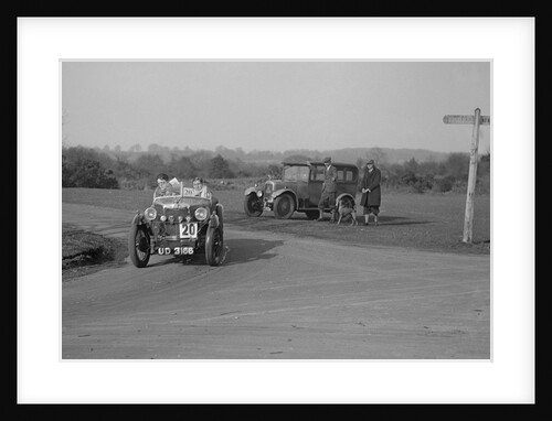 MG M type and official's Singer saloon at the JCC Half-Day Trial, 1930 by Bill Brunell