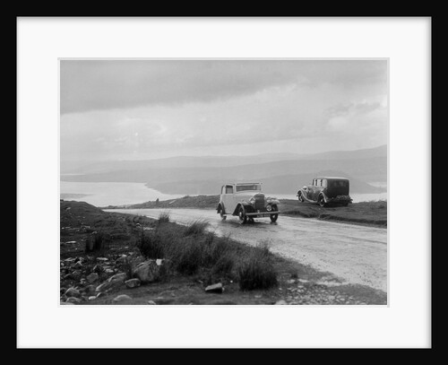Austin sports saloon of Mrs MS Flewitt competing in the RSAC Scottish Rally, 1934 by Bill Brunell