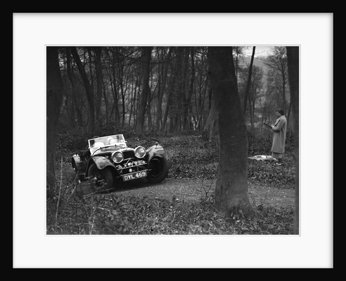 Jaguar SS100 at the Standard Car Owners Club Southern Counties Trial, Hale Wood, Chilterns, 1938 by Bill Brunell