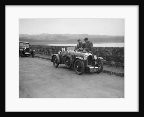 Amilcar and Riley 9 at the Ilkley & District Motor Club Trial, Fewston Reservoir, Yorkshire, 1930s by Bill Brunell