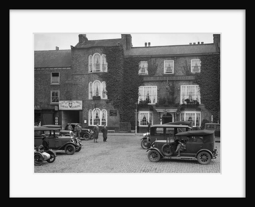 Cars parked outside the Fleece Hotel, Thirsk, Yorkshire, Ilkley & District Motor Club Trial, 1930s by Bill Brunell