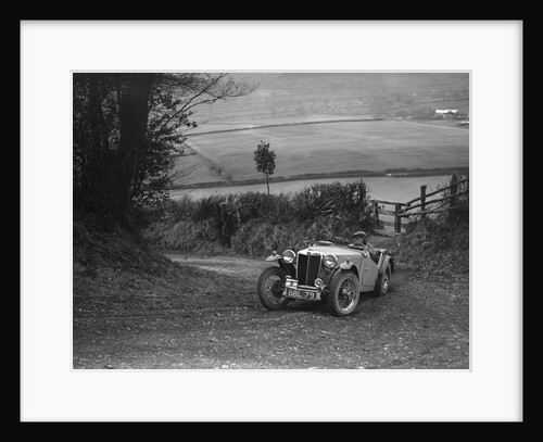 MG TA of Ken Crawford of the Cream Cracker Team at the MG Car Club Midland Centre Trial, 1938 by Bill Brunell