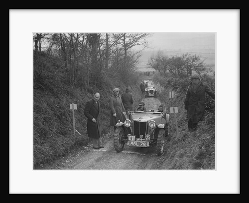 MG TA of Maurice Toulmin of the Cream Cracker Team at the MG Car Club Midland Centre Trial, 1938 by Bill Brunell