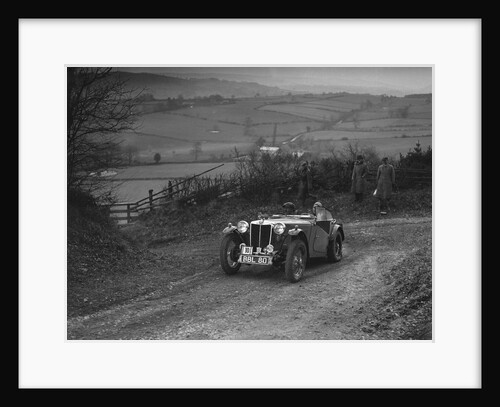 MG TA of JES Jones of the Cream Cracker Team at the MG Car Club Midland Centre Trial, 1938 by Bill Brunell