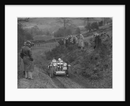 MG PB of J Terras competing in the MG Car Club Midland Centre Trial, 1938 by Bill Brunell