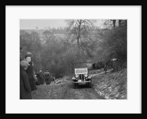 Standard Nine saloon of Mrs M Vaughan competing in the Sunbac Colmore Trial, Gloucestershire, 1933 by Bill Brunell