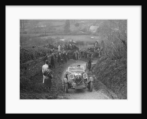 Lagonda of WM Couper performing a braking test, MCC Exeter Trial, Ibberton Hill, Dorset, 1930 by Bill Brunell