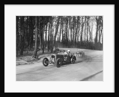 Frazer-Nash of PF Jucker leading J Eason-Gibson's Riley Brooklands, Donington Park, 1933 by Bill Brunell