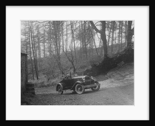 Kitty Brunell driving a 1930 2-seater Ford Model A, 1931. by Bill Brunell