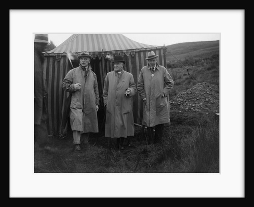 Alderman GF Fosdyke, Sir William Graham and Sir Julian Orde, Caerphilly Hillclimb, Wales, 1922 by Bill Brunell