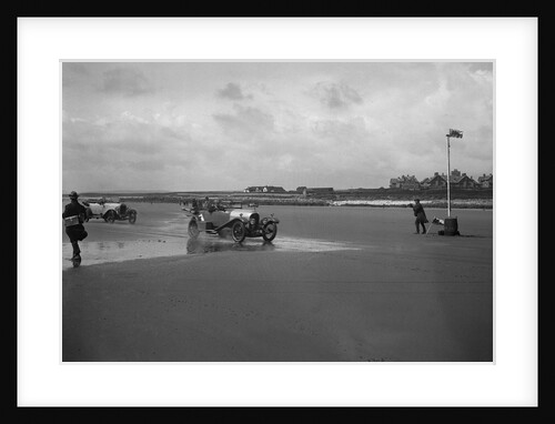 Bentley of ER Insole and Austin of RW Thomas competing in the Porthcawl Speed Trials, Wales, 1922 by Bill Brunell