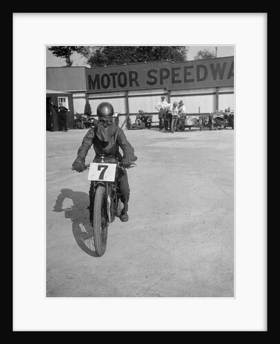 A rider at Lea Bridge speedway circuit, Leyton, London, 1928 by Bill Brunell