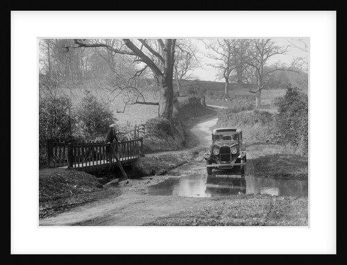 Talbot 75 4-door saloon driving through a ford, c1930. by Bill Brunell
