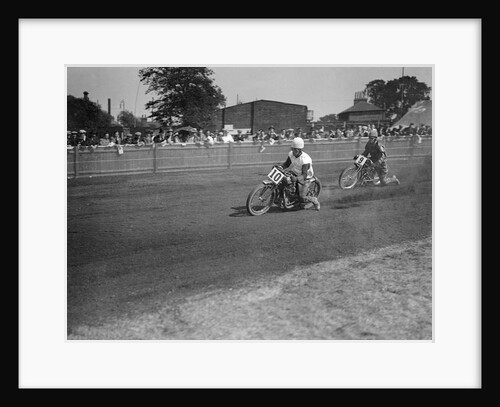 Speedway race at Lea Bridge Stadium, Leyton, London, 1928. by Bill Brunell