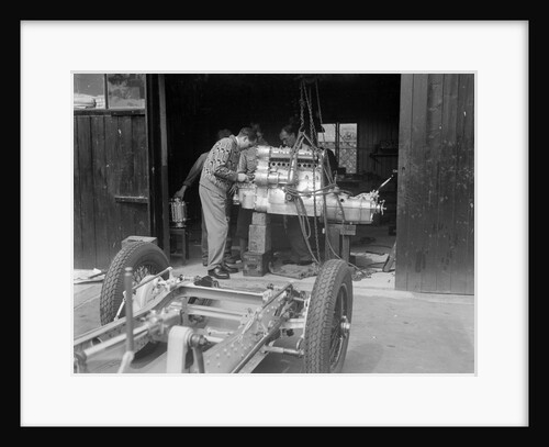 Working on the engine of Raymond Mays' Vauxhall-Villiers, c1930s by Bill Brunell
