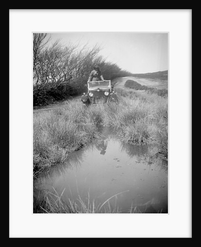 Kitty Brunell road testing a Riley 9 WD tourer, c1930 by Bill Brunell