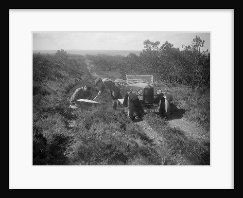 Kitty Brunell road testing a Riley 9 WD tourer, c1930 by Bill Brunell