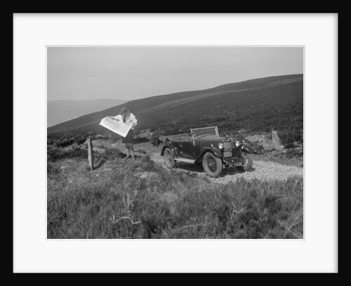 Kitty Brunell road testing a Riley 9 WD tourer, c1930 by Bill Brunell
