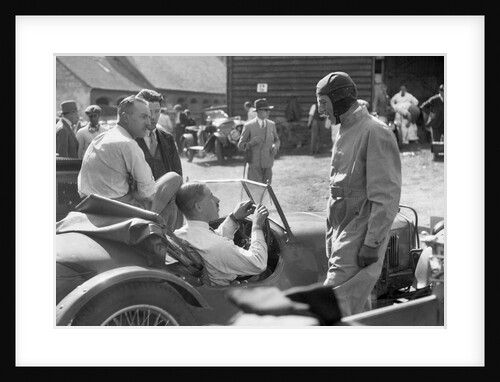 Earl Howe beside a Riley 9 Brooklands at the MAC Shelsley Walsh Hillclimb, Worcestershire, c1930s by Bill Brunell