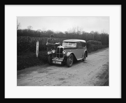 Standard Swallow saloon of WD Budley at the JCC Half-Day Trial, 1930 by Bill Brunell