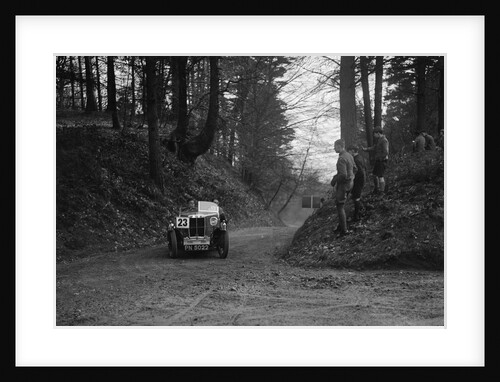 MG M Type standard 2-seater competing in the JCC Half-Day Trial, Hurtwood Hill, Surrey, 1930 by Bill Brunell
