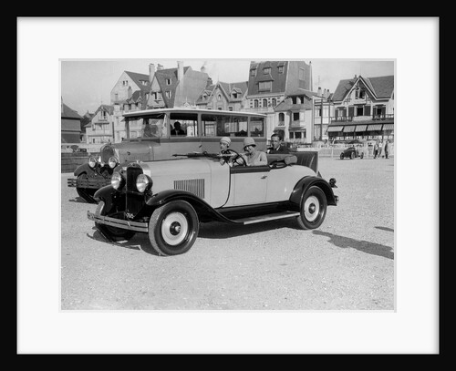 Opel open 2-seater and Laffly omnibus, Boulogne Motor Week, France, 1928 by Bill Brunell