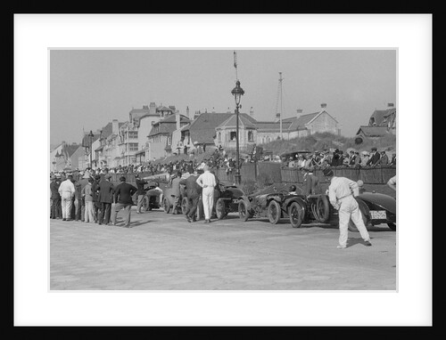 Cars on the seafront at Le Touquet, Boulogne Motor Week, France, 1928 by Bill Brunell