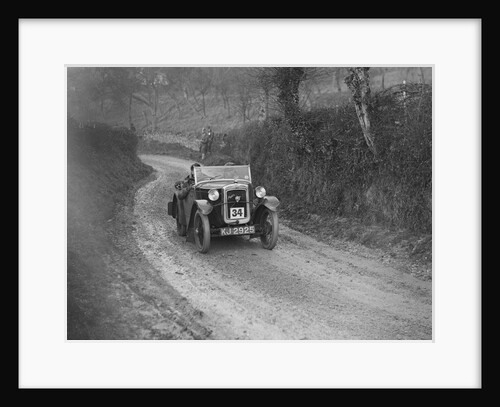 Austin 7 arrow-bodied 2-seater of JS Drewett competing in the NWLMC London-Gloucester Trial, 1931 by Bill Brunell