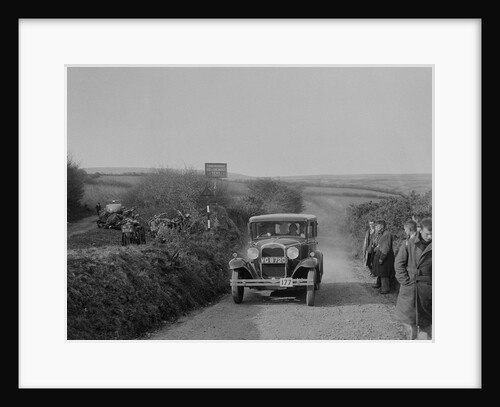 Ford Model A saloon of ASR Payne, MCC Lands End Trial, summit of Beggars Roost, Devon, 1933 by Bill Brunell