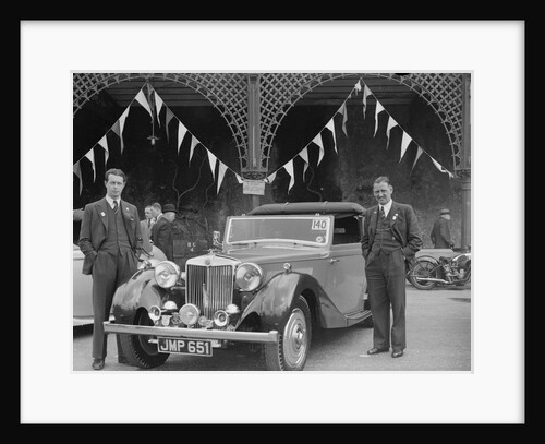 MG SA of DJ Farqaharson at the RAC Rally, Madeira Drive, Brighton, 1939 by Bill Brunell