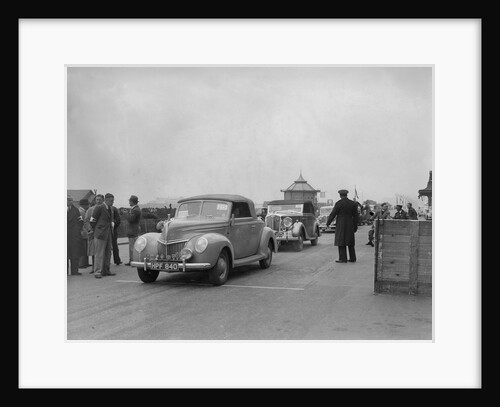 Ford V8 drophead of DB Hall at the RAC Rally, Madeira Drive, Brighton, 1939 by Bill Brunell