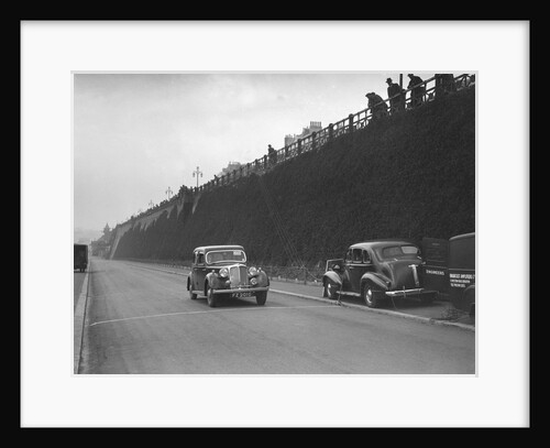 Rover saloon of A Corrie competing in the RAC Rally, Madeira Drive, Brighton, 1939 by Bill Brunell