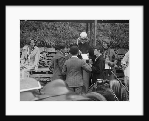 Goldie Gardner signing autographs at the Irish Grand Prix, Phoenix Park, Dublin, 1930 by Bill Brunell