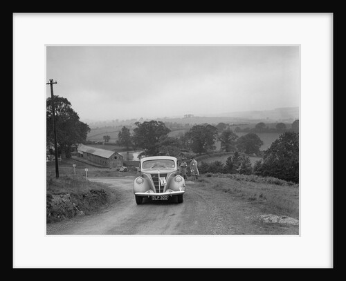 Ford V8 saloon competing in the South Wales Auto Club Welsh Rally, 1937 by Bill Brunell