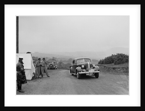 Pontiac saloon of J Owen-Smith competing in the South Wales Auto Club Welsh Rally, 1937 by Bill Brunell