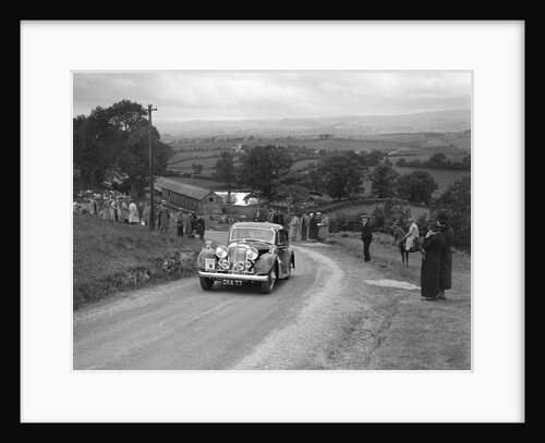 Jaguar SS saloon of DS Hand competing in the South Wales Auto Club Welsh Rally, 1937 by Bill Brunell