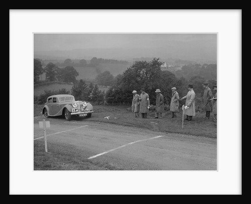 Jaguar SS saloon of BA Hickman competing in the South Wales Auto Club Welsh Rally, 1937 by Bill Brunell
