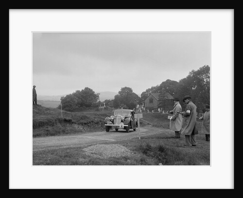 Jaguar SS saloon of HT Lewis competing in the South Wales Auto Club Welsh Rally, 1937 by Bill Brunell