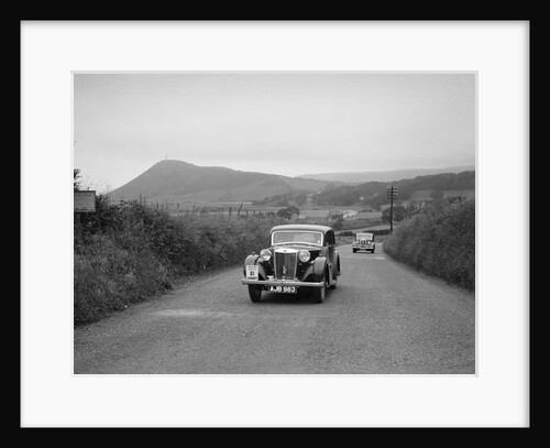 MG VA of RK Wellsteed ahead of a Wolseley saloon at the South Wales Auto Club Welsh Rally, 1937 by Bill Brunell