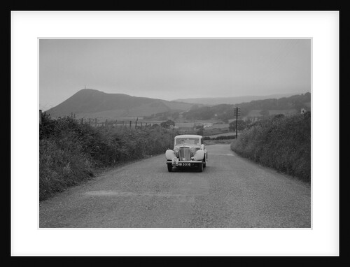 Jaguar SS saloon of N Howfield competing in the South Wales Auto Club Welsh Rally, 1937 by Bill Brunell