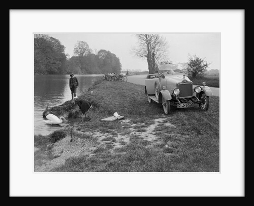 Calcott open tourer by the River Thames at Runnymede, c1922 by Bill Brunell